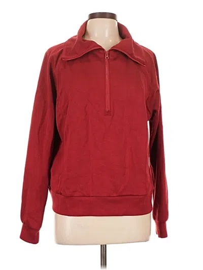 Pre-owned Unbranded Long Sleeve Polo Shirt In Red