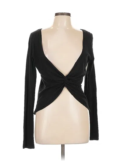 Pre-owned Unbranded Long Sleeve T-shirt In Black