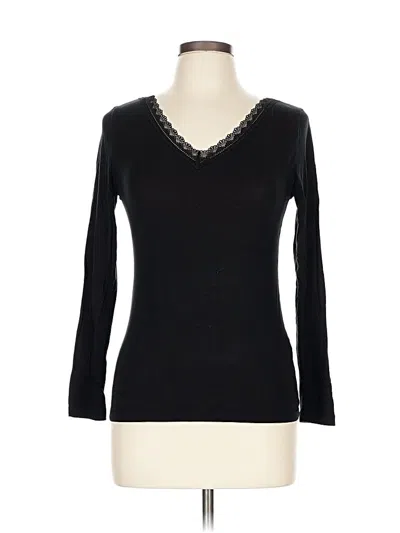 Pre-owned Unbranded Long Sleeve T-shirt In Black