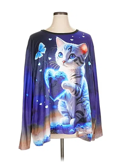 Pre-owned Unbranded Long Sleeve T-shirt In Purple