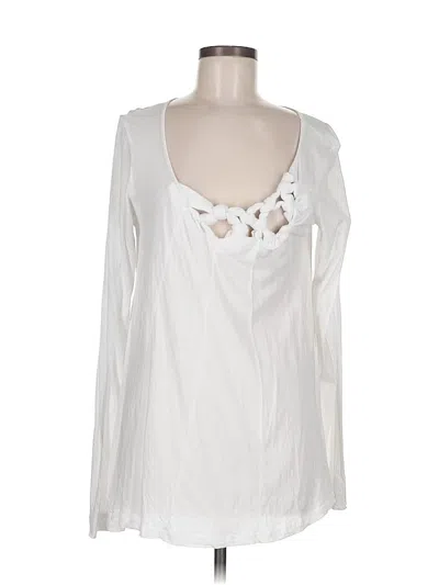 Pre-owned Unbranded Long Sleeve T-shirt In White