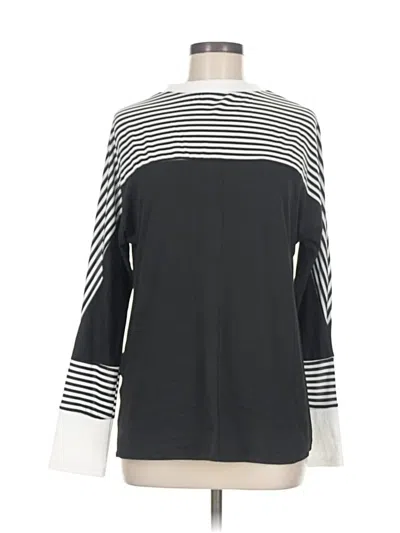 Pre-owned Unbranded Long Sleeve Top Black Boatneck Tops