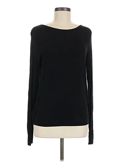 Pre-owned Unbranded Long Sleeve Top Black Boatneck Tops