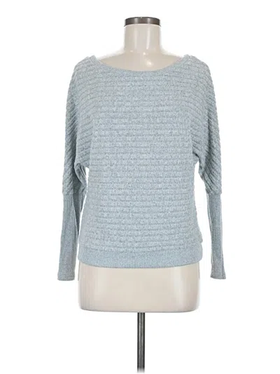 Pre-owned Unbranded Long Sleeve Top Gray Boatneck Tops