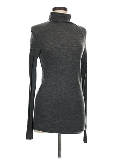 Pre-owned Unbranded Long Sleeve Top Gray Turtleneck Tops