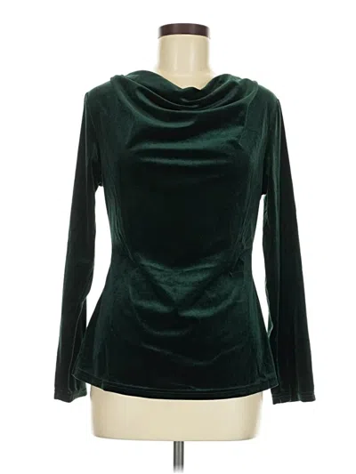 Pre-owned Unbranded Long Sleeve Top Green Cowl Neck Tops