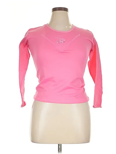 Unbranded Long Sleeve Top Pink Keyhole Neckline Tops