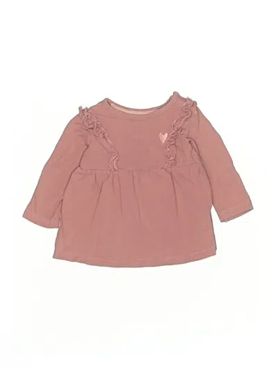 Pre-owned Unbranded Babies' Long Sleeve Top Pink Ruffles Neckline Tops