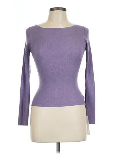 Unbranded Long Sleeve Top Purple Boatneck Tops