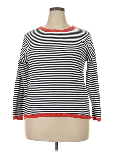 Pre-owned Unbranded Long Sleeve Top Red Boatneck Tops