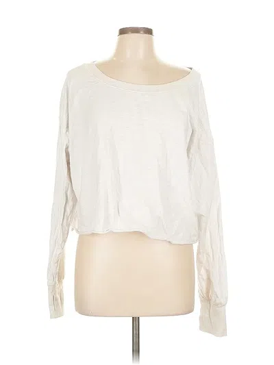 Pre-owned Unbranded Long Sleeve Top White Boatneck Tops