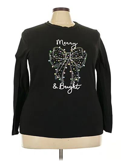 Pre-owned Unbranded Long Sleeve T-shirt In Black