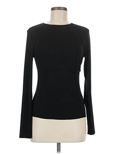 Pre-owned Unbranded Long Sleeve T-shirt In Black