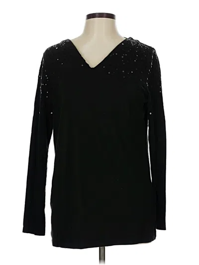 Pre-owned Unbranded Long Sleeve T-shirt In Black