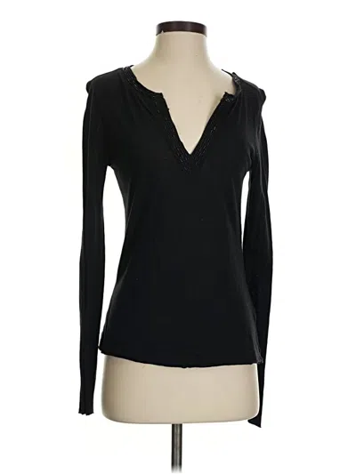 Pre-owned Unbranded Long Sleeve T-shirt In Black