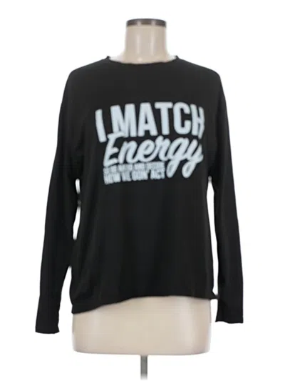Pre-owned Unbranded Long Sleeve T-shirt In Black