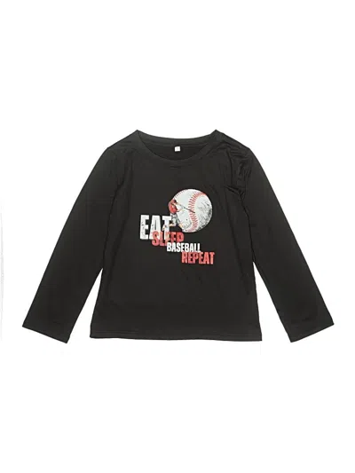 Pre-owned Unbranded Kids' Long Sleeve T-shirt In Black