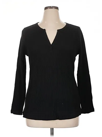 Pre-owned Unbranded Long Sleeve T-shirt In Black