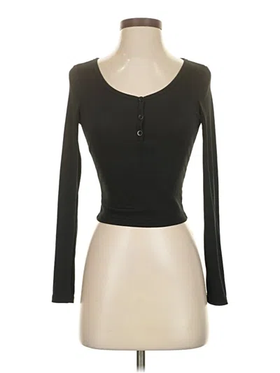 Pre-owned Unbranded Long Sleeve T-shirt In Black