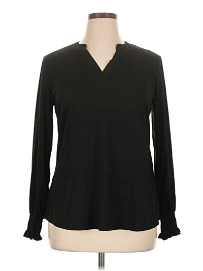Pre-owned Unbranded Long Sleeve T-shirt In Black