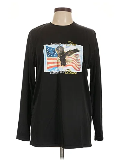 Pre-owned Unbranded Long Sleeve T-shirt In Black