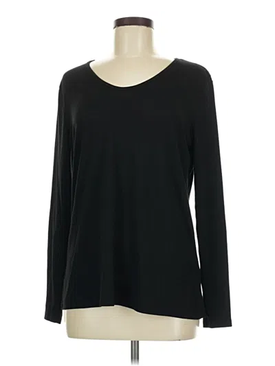 Pre-owned Unbranded Long Sleeve T-shirt In Black