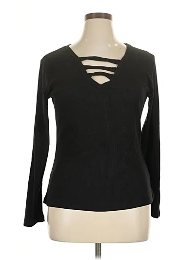 Pre-owned Unbranded Long Sleeve T-shirt In Black