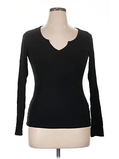 Pre-owned Unbranded Long Sleeve T-shirt In Black