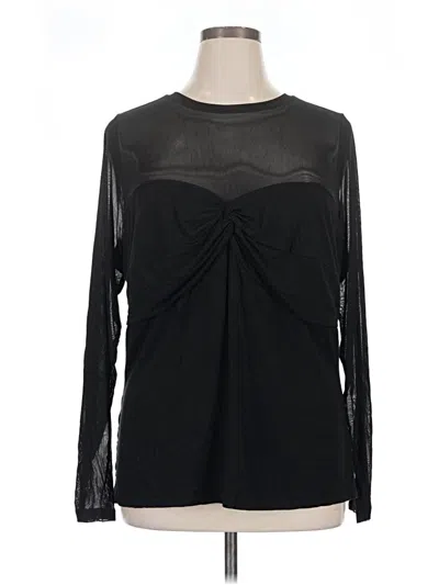 Pre-owned Unbranded Long Sleeve T-shirt In Black