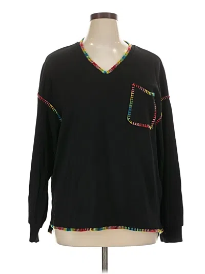 Unbranded Long Sleeve T-shirt In Black