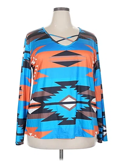 Pre-owned Unbranded Long Sleeve T-shirt In Blue