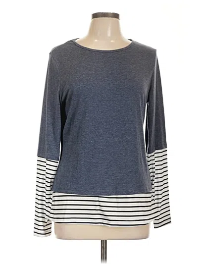 Pre-owned Unbranded Long Sleeve T-shirt In Blue