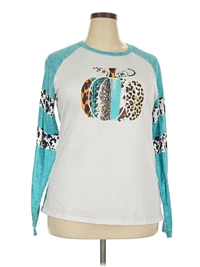 Pre-owned Unbranded Long Sleeve T-shirt In Blue