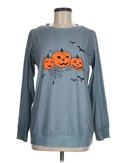 Pre-owned Unbranded Long Sleeve T-shirt In Blue