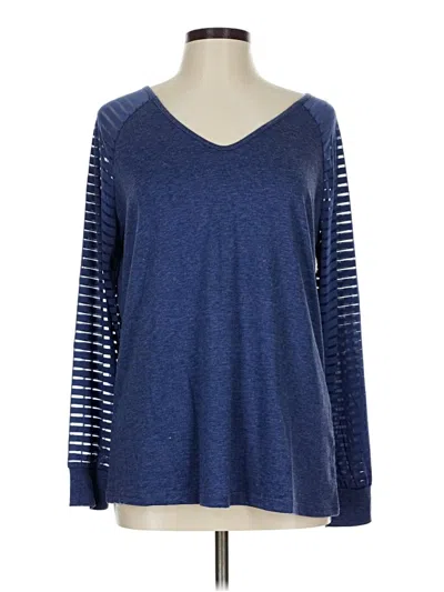 Pre-owned Unbranded Long Sleeve T-shirt In Blue