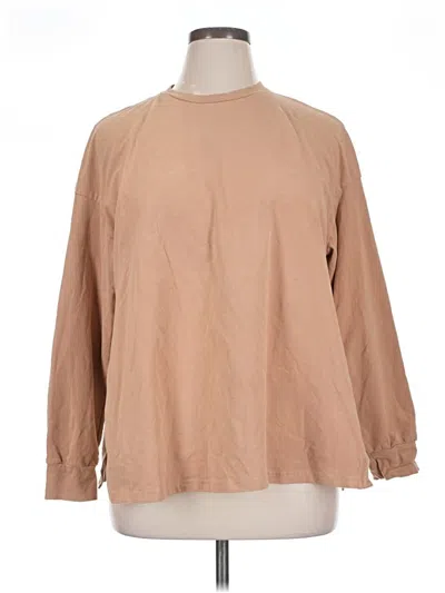 Pre-owned Unbranded Long Sleeve T-shirt In Brown
