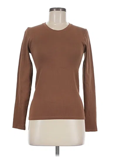 Pre-owned Unbranded Long Sleeve T-shirt In Brown