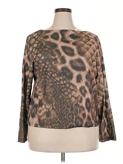 Pre-owned Unbranded Long Sleeve T-shirt In Brown