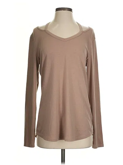 Pre-owned Unbranded Long Sleeve T-shirt In Brown