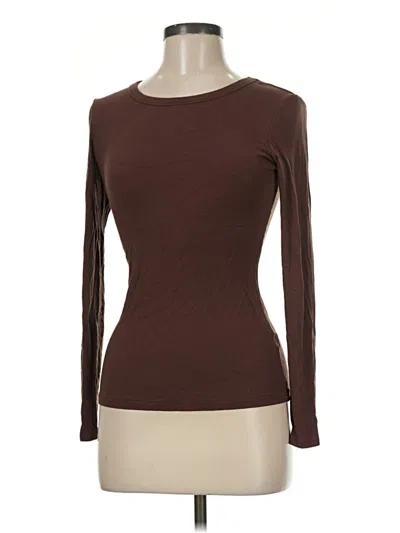 Pre-owned Unbranded Long Sleeve T-shirt In Brown