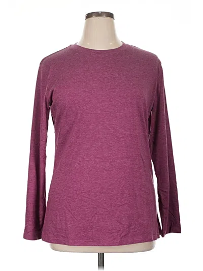 Pre-owned Unbranded Long Sleeve T-shirt In Burgundy