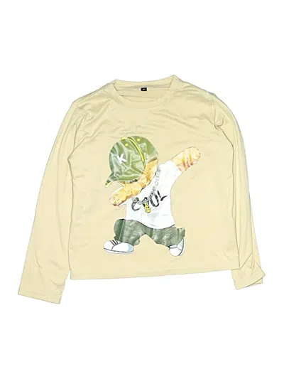 Pre-owned Unbranded Kids' Long Sleeve T-shirt In Gold