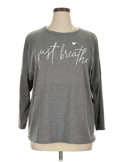 Pre-owned Unbranded Long Sleeve T-shirt In Gray
