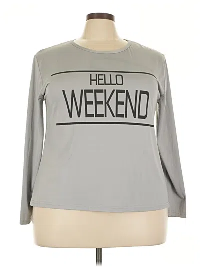 Pre-owned Unbranded Long Sleeve T-shirt In Gray