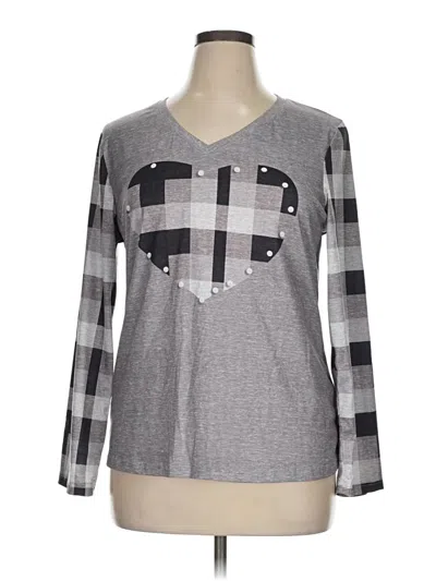 Pre-owned Unbranded Long Sleeve T-shirt In Gray