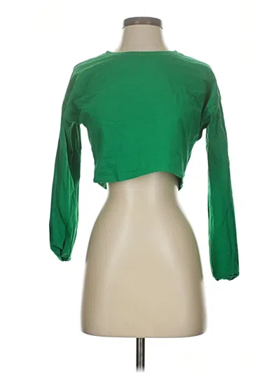 Pre-owned Unbranded Long Sleeve T-shirt In Green