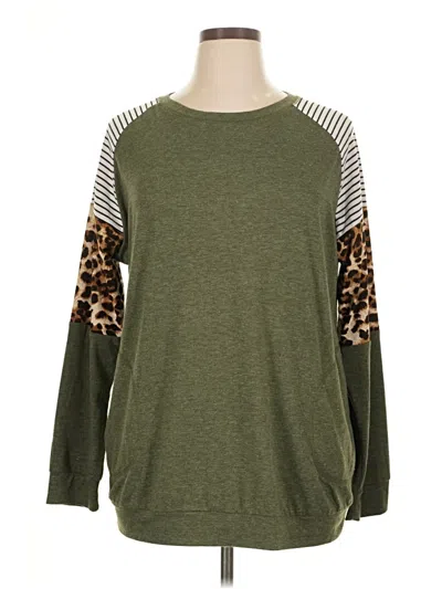 Pre-owned Unbranded Long Sleeve T-shirt In Green