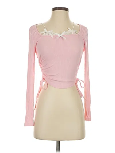 Pre-owned Unbranded Long Sleeve T-shirt In Pink