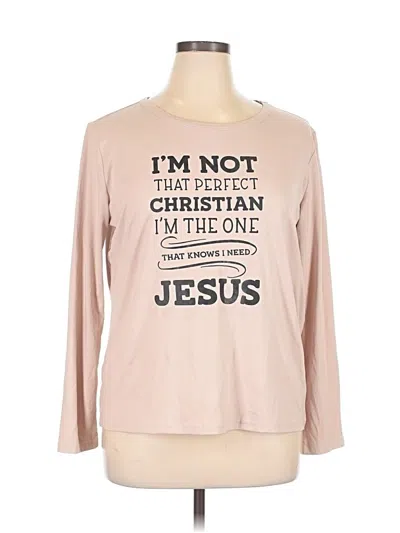 Pre-owned Unbranded Long Sleeve T-shirt In Pink