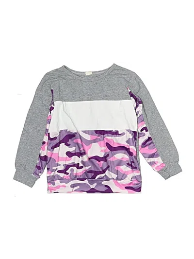 Pre-owned Unbranded Kids' Long Sleeve T-shirt In Purple